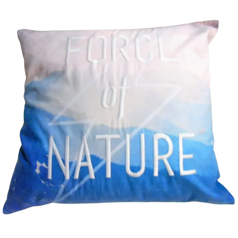 Force Of Nature PILLOW & Pillow COVER 18x18 Blue White Nautical Mountain Design